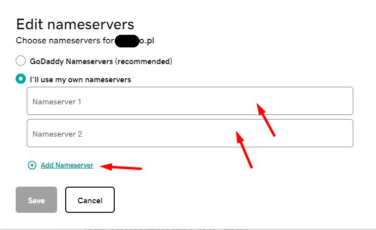 Изменение DNS домена godaddy.com