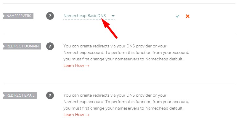 Изменение DNS домена Namecheap.com 